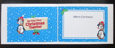 1st Xmas Together Penguins Signpost 5x7 Matching Insert by Davina Rundle
