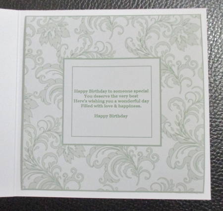 Pale Green Floral 7'' Insert 1 by Davina Rundle