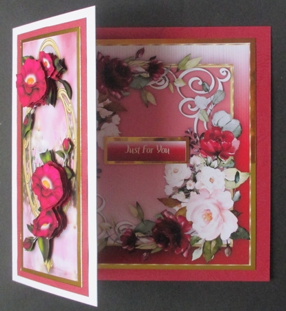 Large Dl Rambling Roses & Golden Frame by Davina Rundle