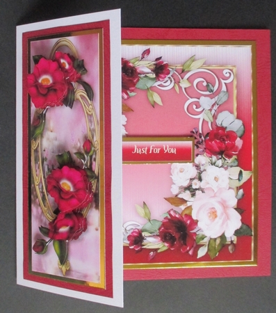 Large Dl Rambling Roses & Golden Frame by Davina Rundle