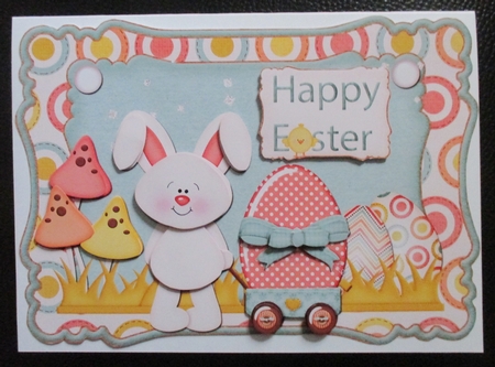 Cute Rabbit Easter Card Topper by Davina Rundle