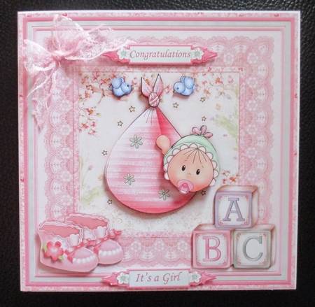New Baby Girl Bundle Mini Kit & Decoupage by Davina Rundle