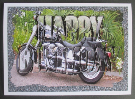Harley See Through Letter Card by Davina Rundle