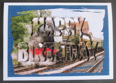 Steam Train - See Through Letter Card by Davina Rundle