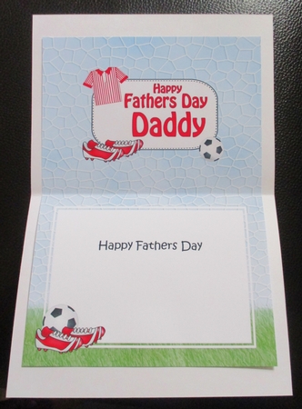 5x7 Fathers Day Daddy Football Matching Insert by Davina Rundle