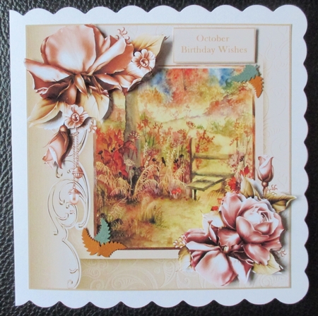 Woods in Autumn Card with Decoupage by Davina Rundle