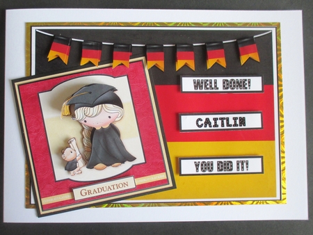 Graduation Izzy Card Topper & Decoupage by Davina Rundle
