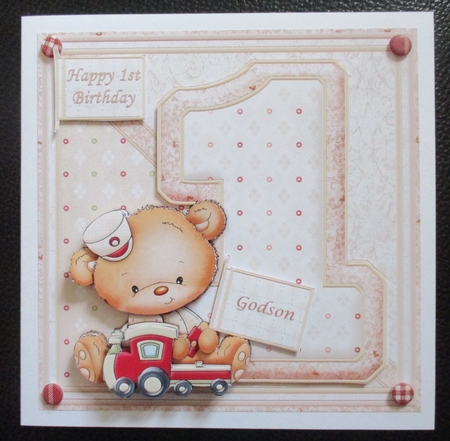 Ist Birthday Boy with Train 8x8 Mini Kit by Davina Rundle