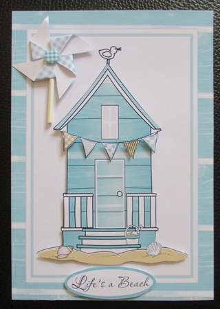 Life's a Beach Birthday Card Topper by Davina Rundle