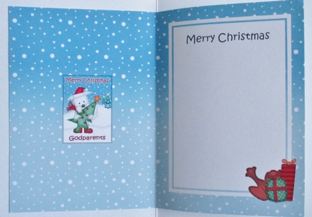 Xmas Godparents Westie Dog 5x7 Matching Insert by Davina Rundle