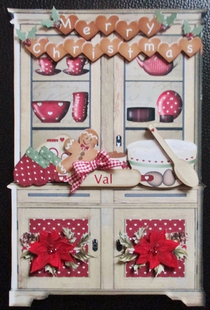 Christmas Gingerbread Baking Shaped Card Kit by Davina Rundle