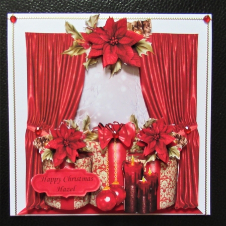 The Christmas Gifts Window Shaped Card Kit by Davina Rundle
