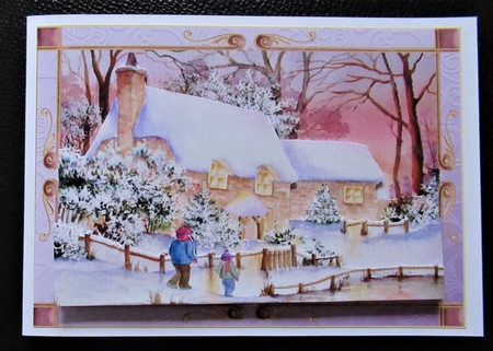 Watercolour Winter Cottages + Decoupage by Davina Rundle
