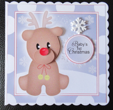 Baby's 1st Reindeer Christmas Topper by Davina Rundle