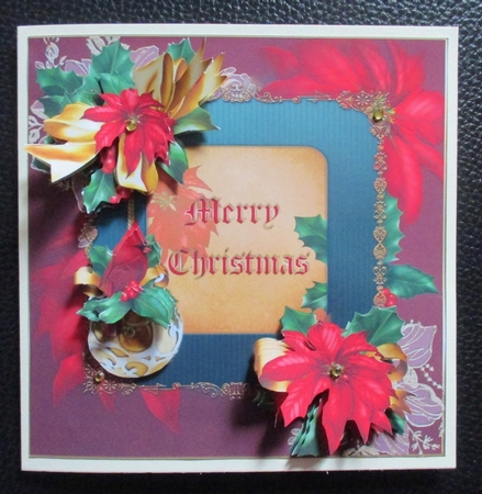 8x8 Poinsettia and Holly Christmas Mini Kit by Davina Rundle