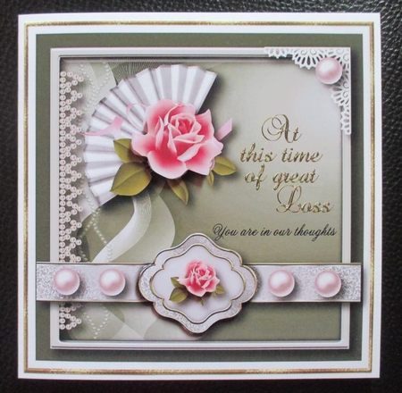 Time of Loss Sympathy Card Topper by Davina Rundle