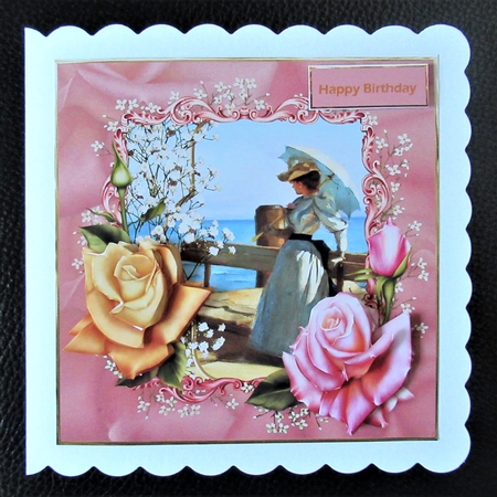 Garden of Roses Card with Decoupage by Davina Rundle