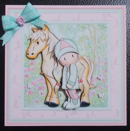 Horse Riding Chloe 8x8 Mini Kit & Decoupage by Davina Rundle