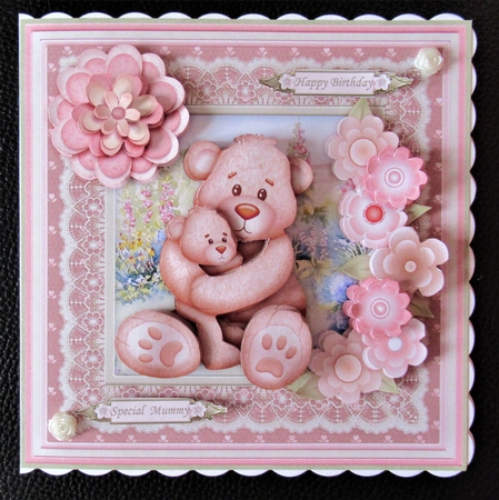 Mummy Hugs 8x8 Card Topper & Decoupage by Davina Rundle