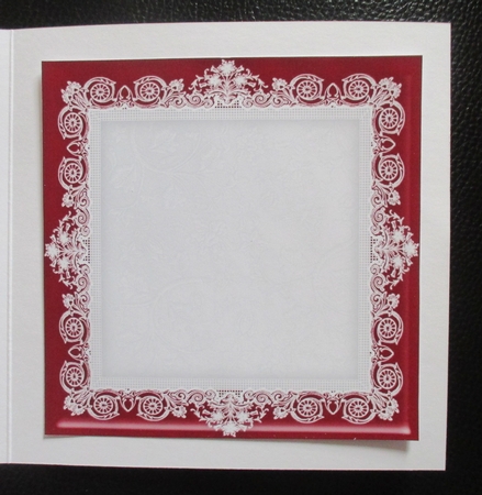 8" x 8" Burgundy (1) Lace Frame Plus Two 4" x 4" Frames by Davina Rundle