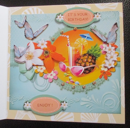 Happy Retirement Decoupage Card Front Topper by Davina Rundle