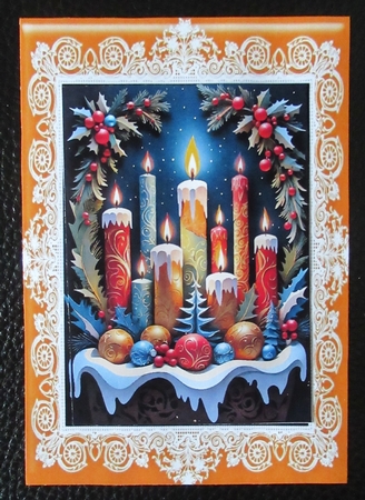 Orange (1) Lace Frames - 2 x A5 by Davina Rundle