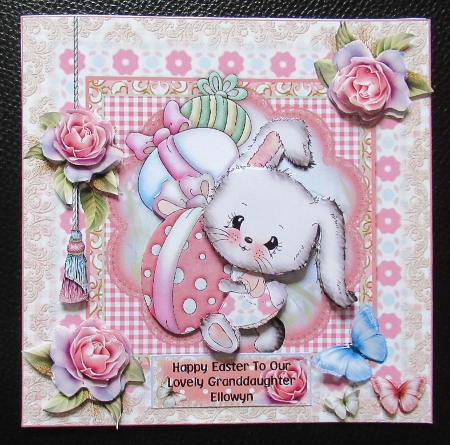 Bunny Run Easter Card Front Kit by Davina Rundle