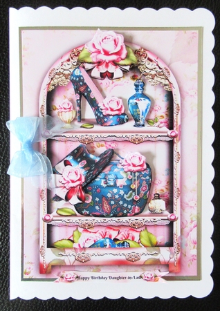 Shabby Chic Dresser with Shelves Full with Ladies Elements by Davina Rundle