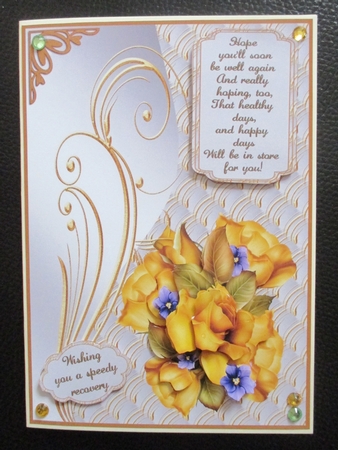 Golden Roses Get Well and Thankyou by Davina Rundle