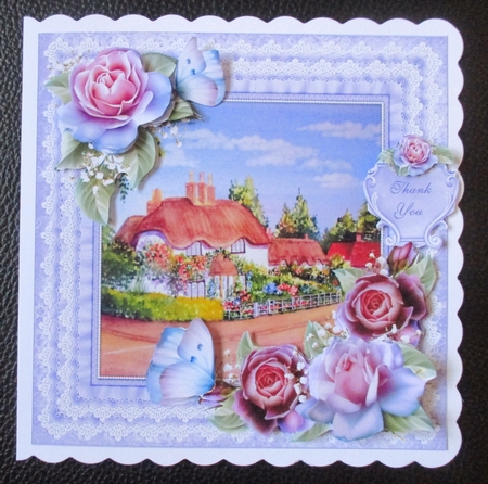 8x8 Summer Cottage with Roses Mini Kit by Davina Rundle