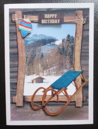 Log Cabin Adventure - Sledding Card Featured Gallery Photo