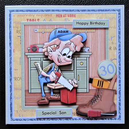 I Came I Sawed I Fixed It 8x8 Tool Shed Mini Kit by Davina Rundle