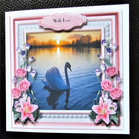 Tranquil Scene and Roses  by Davina Rundle
