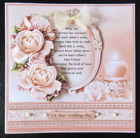 Cream Roses & Verse Wedding or Anniversary 8x8 Mini Kit by Davina Rundle