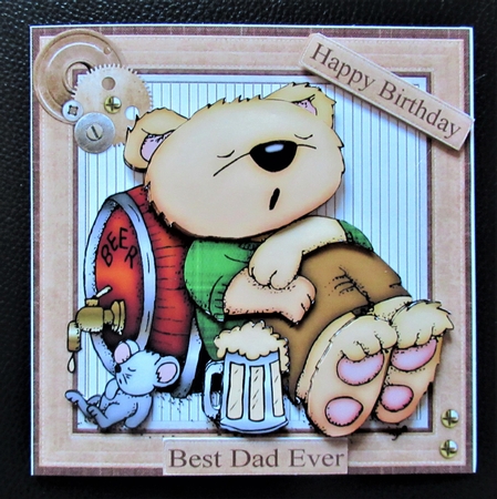 8x8 Teds the Best Dad Ever Mini Kit by Davina Rundle