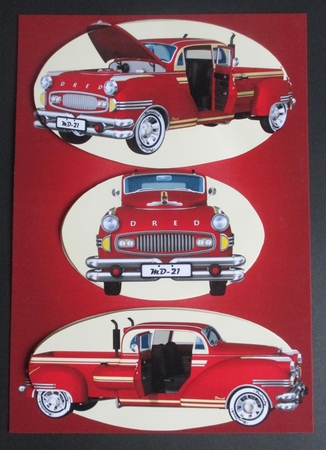 Red Retro Trucks Trio by Davina Rundle