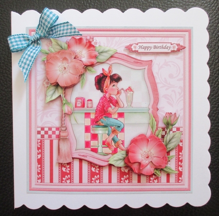 Retro Diner Have a Nice Day 8x8 Mini Kit & Decoupage by Davina Rundle