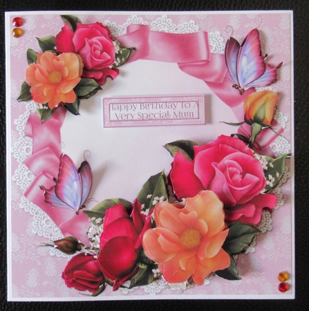 8x8 Roses Roses Roses 1 Mini Kit by Davina Rundle