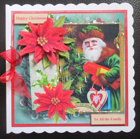 Santa Has Been Shopping 7x7 Card by Davina Rundle
