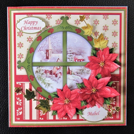 Through the Round Window Christmas Church Topper & Decoupage by Davina Rundle