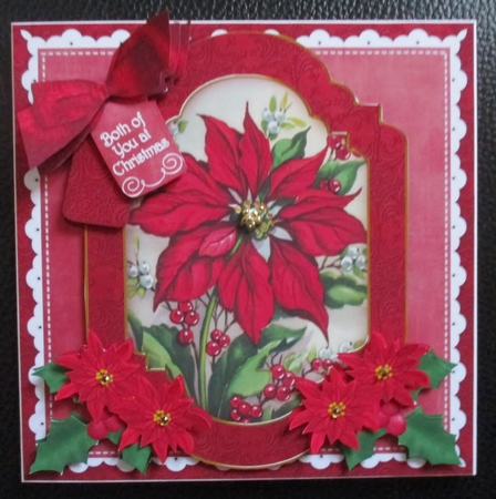 Red Poinsettia Both of You 6in Christmas Step by Step by Davina Rundle