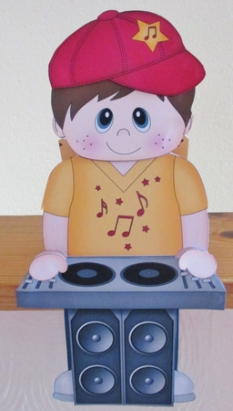 3D on the Shelf Card Kit - Little Dj Boy Dec by Davina Rundle
