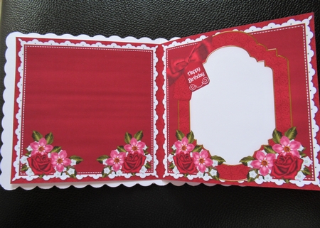 Red Hibs Happy Birthday to Fit 6in Folded Insert by Davina Rundle