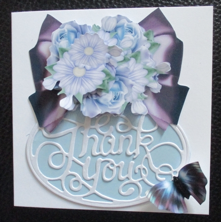 Step by Step Flowers on Satin Purple Bow by Davina Rundle