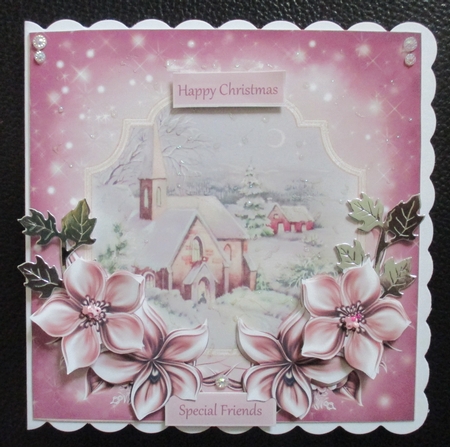 Church in the Moonlight 7x7 Card with Decoupage by Davina Rundle