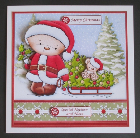 Christmas Sleigh Ride 8x8 Decoupage Mini Kit by Davina Rundle