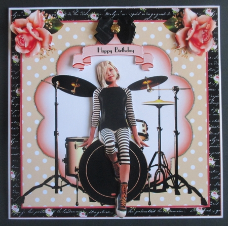 The Drums Card Front Kit by Davina Rundle