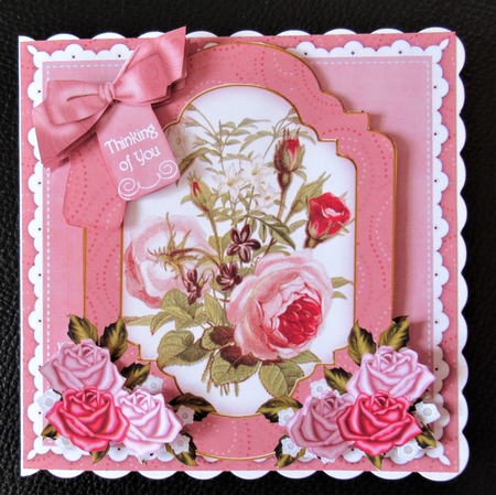 Pink Rose Thinking of You 6in Floral Step by Step by Davina Rundle