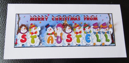 Snowmen Place Names - St Austell by Davina Rundle