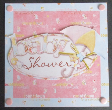 Baby Shower Card 1 with Decoupage by Davina Rundle